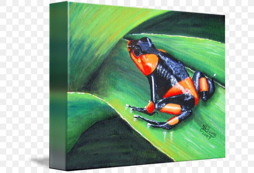 Painting Lehmann's Poison Frog Tree Frog Oil Paint, PNG, 650x560px, Painting, Acrylic Paint, Amphibian, Art, Artwork Download Free