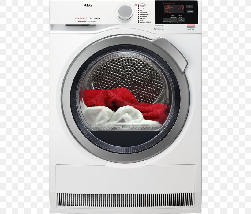 Clothes Dryer Home Appliance AEG T6DBG822N 8kg Condenser Tumble Dryer Washing Machines, PNG, 700x700px, Clothes Dryer, Aeg, Beko, Condenser, European Union Energy Label Download Free