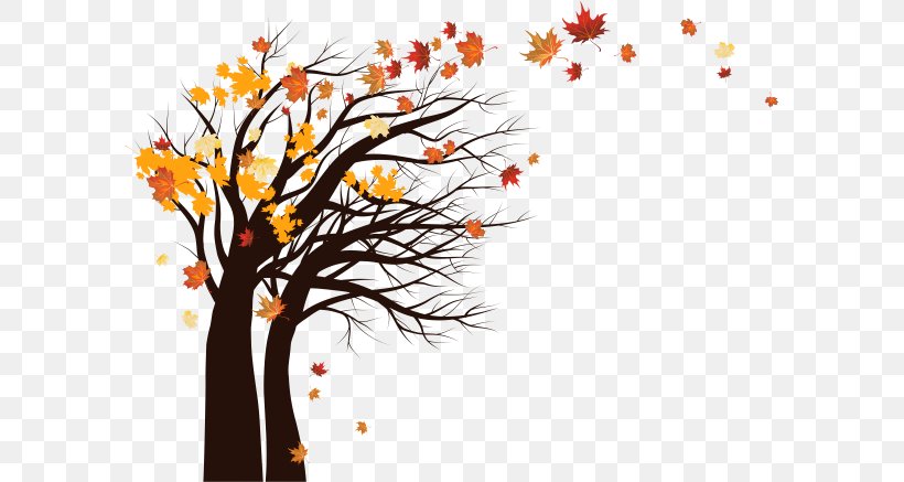 Desktop Wallpaper Autumn Tree Clip Art, PNG, 593x437px, Autumn, Art, Branch, Flora, Floral Design Download Free