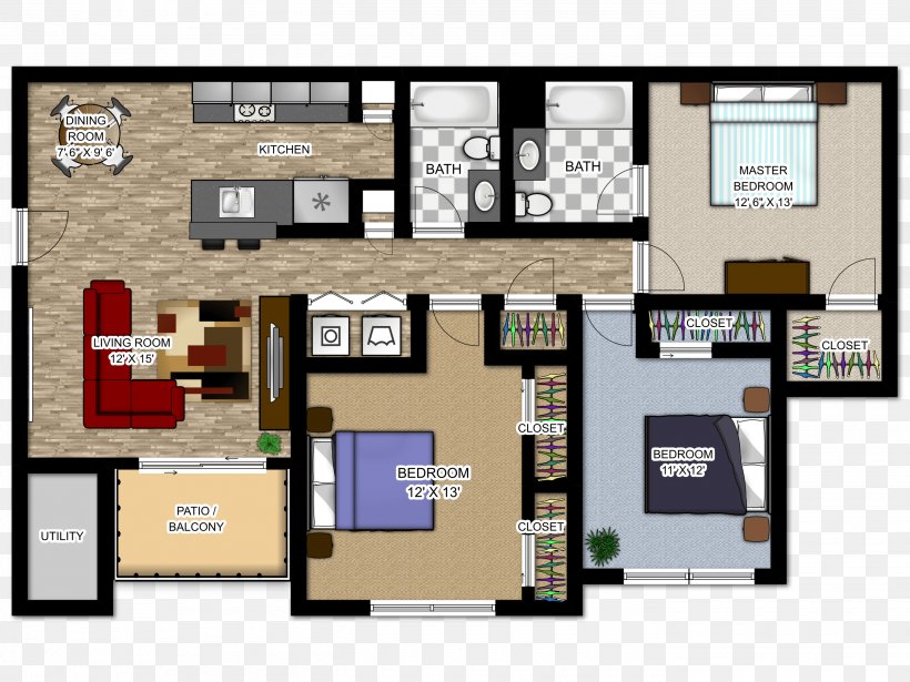Floor Plan Aquia Fifteen Apartments At Towne Center Stafford, PNG, 2800x2100px, Floor Plan, Apartment, Bathroom, Bathtub, Bedroom Download Free