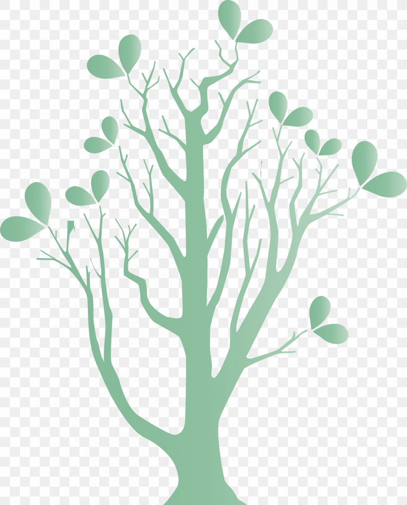Green Branch Leaf Tree Plant, PNG, 2418x3000px, Abstract Tree, Branch, Cartoon Tree, Flower, Grass Download Free