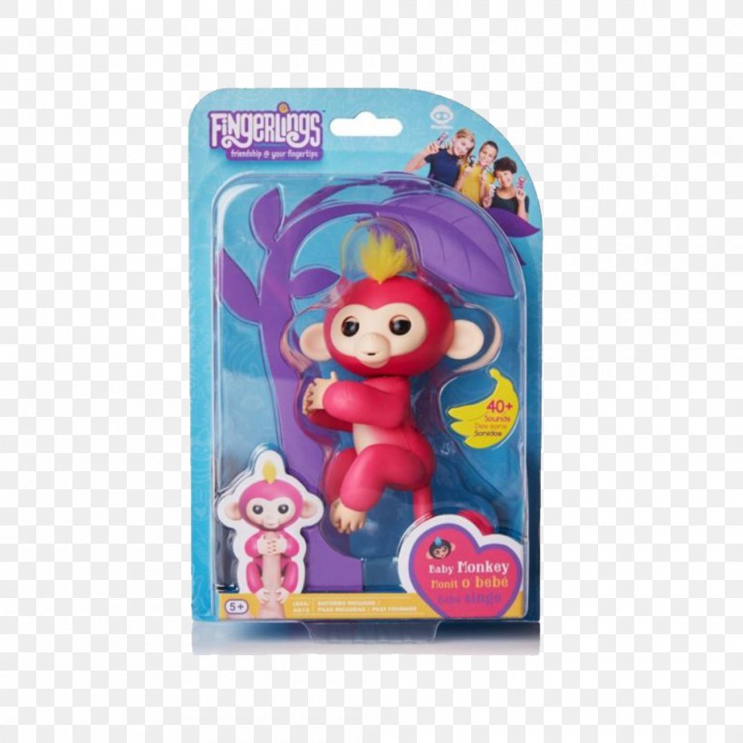 WowWee Fingerlings Monkey Pink Toy, PNG, 1000x1000px, Wowwee, Baby Born Interactive, Finger, Fingerlings, Lol Surprise Lil Sisters Series 2 Download Free