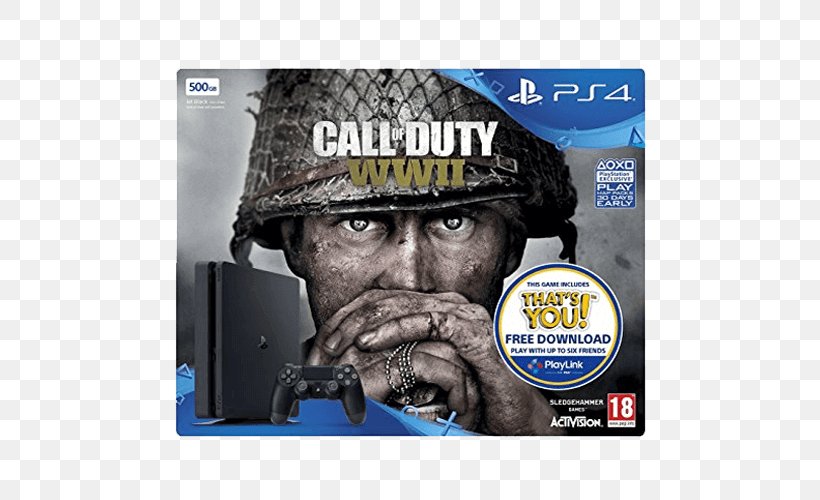 Call Of Duty: WWII Call Of Duty: Black Ops III Sony PlayStation 4 Slim That's You!, PNG, 500x500px, Call Of Duty Wwii, Brand, Call Of Duty, Call Of Duty Black Ops Iii, Firstperson Shooter Download Free