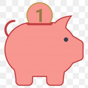 Piggybank - Piggy Bank Tirelire Saving Money Domestic Pig PNG