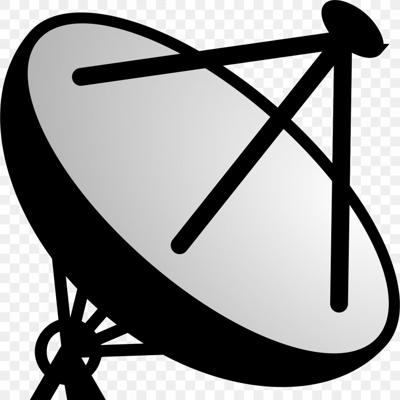 Satellite Dish Clip Art, PNG, 2396x2397px, Satellite Dish, Antenna, Black And White, Dish Network, Monochrome Download Free