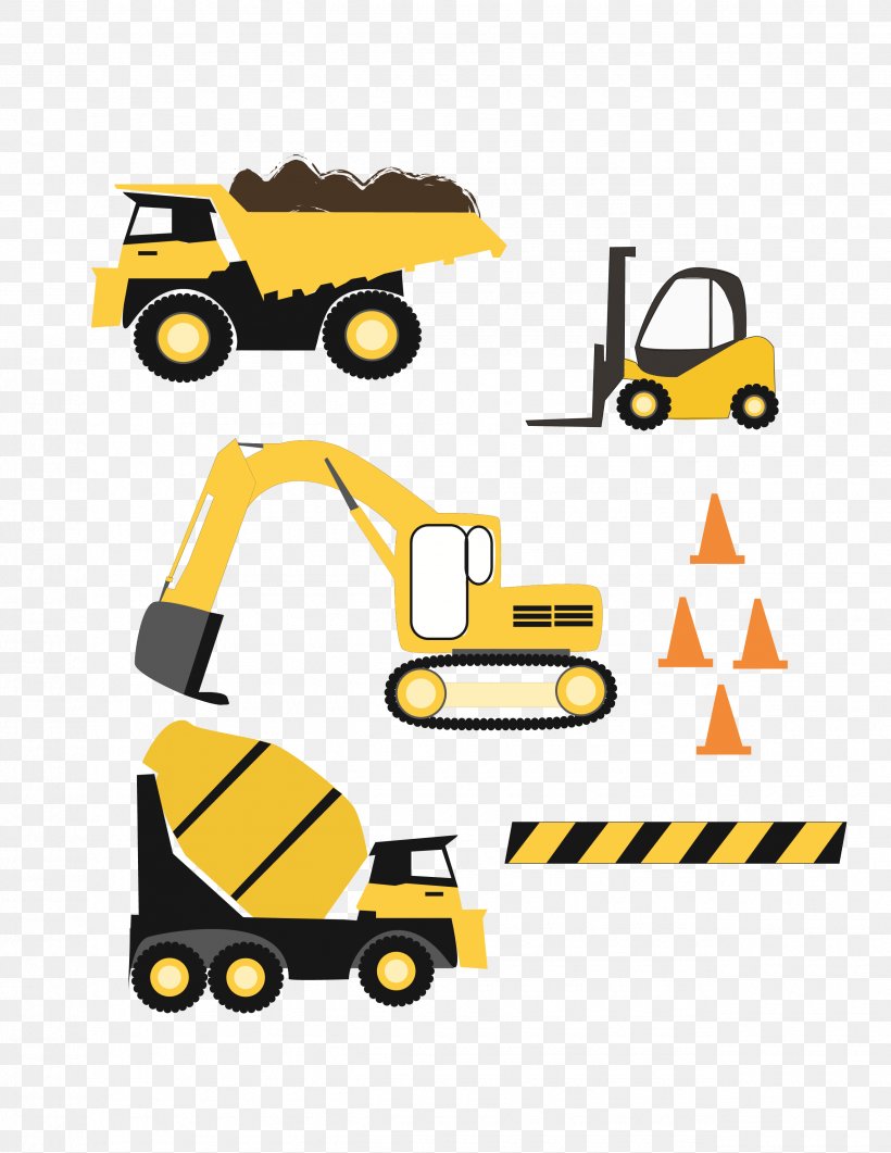 Clip Art Heavy Machinery Construction Truck, PNG, 2550x3300px, Heavy Machinery, Area, Artwork, Automotive Design, Brand Download Free