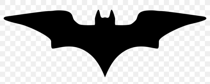 Batman Logo Silhouette, PNG, 1024x410px, Batman, Bat, Black, Black And White, Black M Download Free
