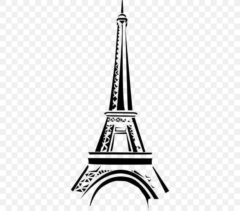 Eiffel Tower Drawing Clip Art, PNG, 360x720px, Eiffel Tower, Art, Artwork, Black And White, Drawing Download Free