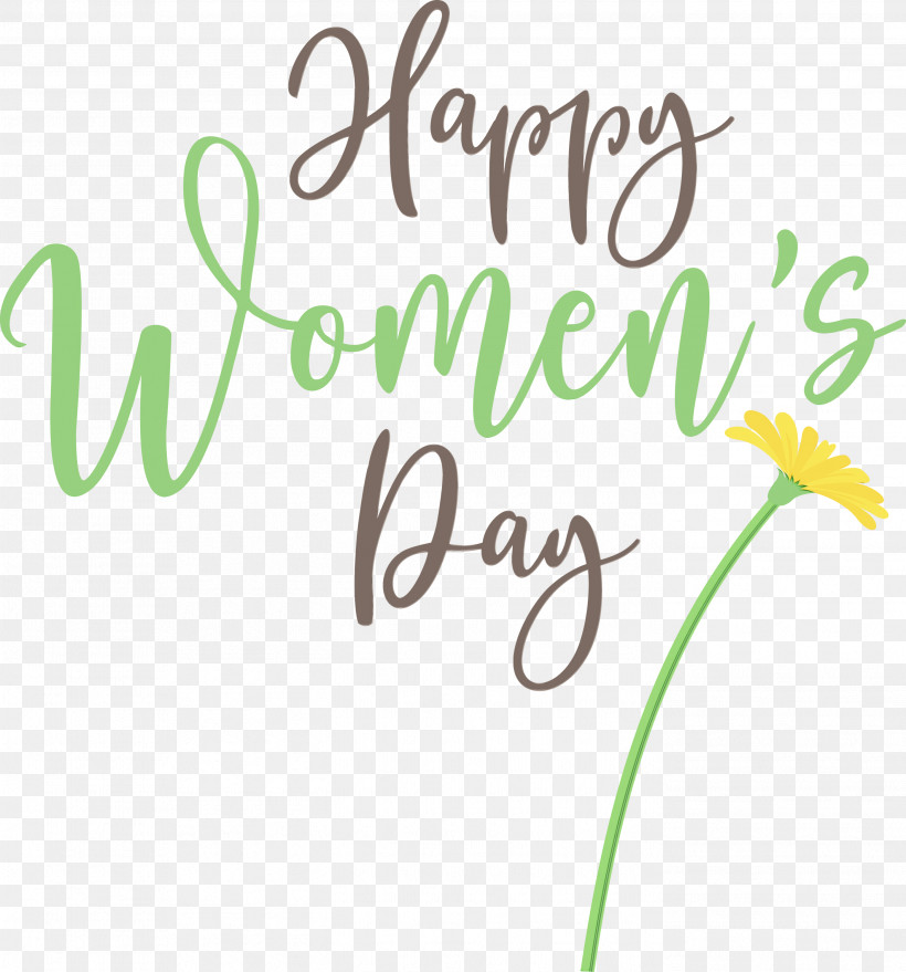 Logo Font Green Meter Line, PNG, 2796x3000px, Happy Womens Day, Flower, Geometry, Green, International Womens Day Download Free