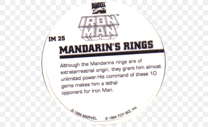 Mandarin Iron Man Marvel Comics Marvel Cinematic Universe, PNG, 500x500px, Mandarin, Brand, Comics, Iron Man, Label Download Free