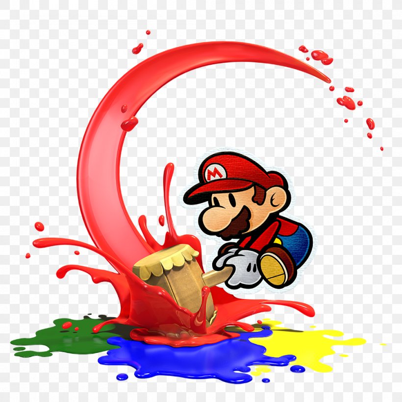 Super Mario Bros. Paper Mario: Color Splash Paper Mario: Sticker Star, PNG, 1000x1000px, Super Mario Bros, Adventure Game, Area, Art, Cartoon Download Free