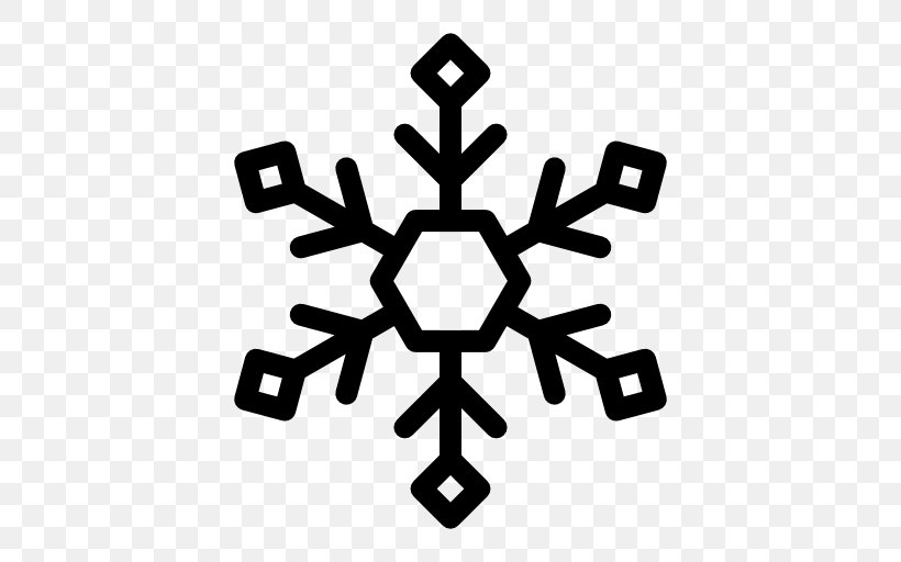 Snowflake Logo, PNG, 512x512px, Snowflake, Black And White, Christmas, Flat Design, Hexagon Download Free