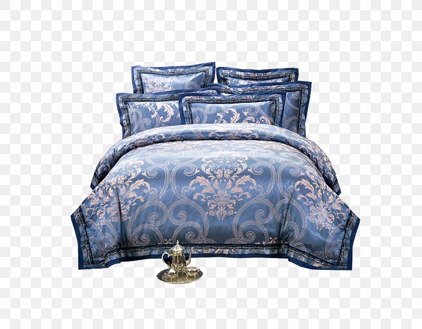 Bedding Bed Sheet Blanket Damask, PNG, 640x640px, Bedding, Bed, Bed Sheet, Blanket, Blue Download Free