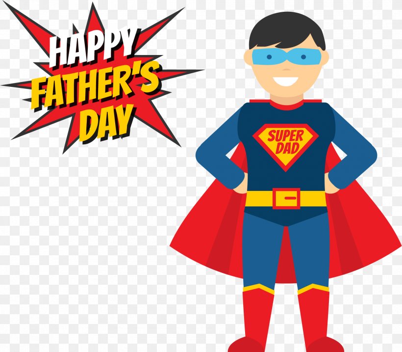 Fathers Day Superhero Illustration, PNG, 1909x1670px, Father, Art, Cartoon, Child, Costume Download Free