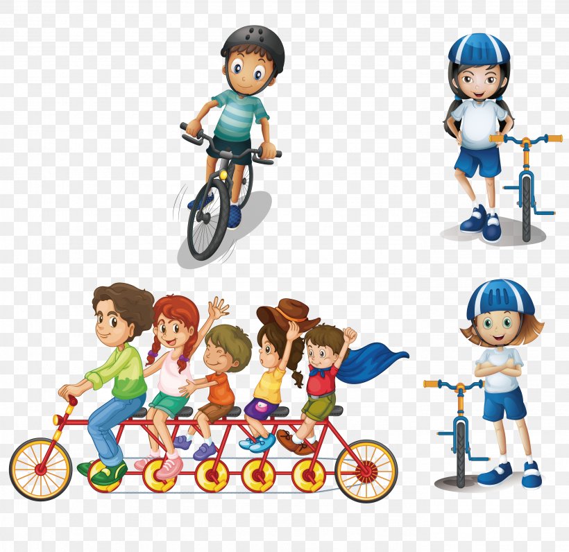 Bicycle Family Cycling Illustration, PNG, 2773x2694px, Bicycle, Cartoon, Child, Cycling, Family Download Free