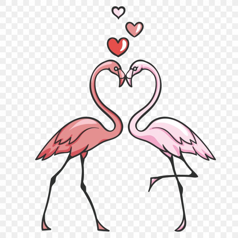 Flamingo Bird Pink Clip Art, PNG, 1200x1200px, Watercolor, Cartoon, Flower, Frame, Heart Download Free