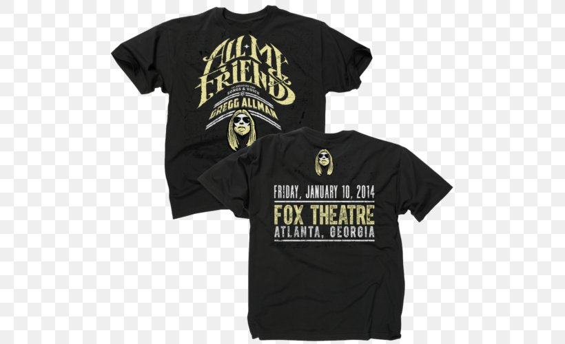 Fox Theatre All My Friends (Celebrating The Songs & Voice Of Gregg Allman) Musician T-shirt, PNG, 500x500px, Watercolor, Cartoon, Flower, Frame, Heart Download Free