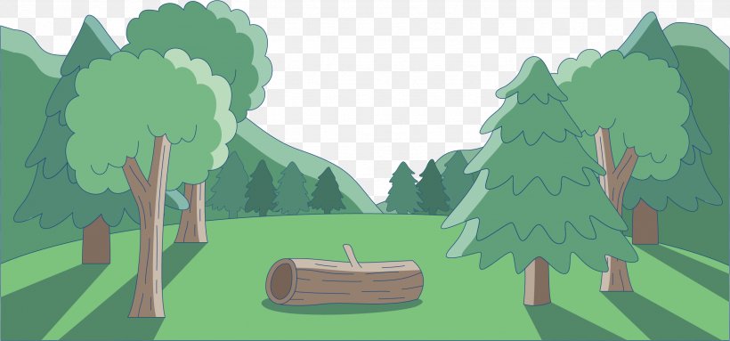 Tree Forest Green, PNG, 2556x1194px, Tree, Art, Cartoon, Drawing, Forest  Download Free