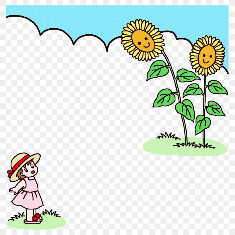 Floral Design, PNG, 1400x1400px, Summer, Cartoon, Common Sunflower, Cut Flowers, Floral Design Download Free