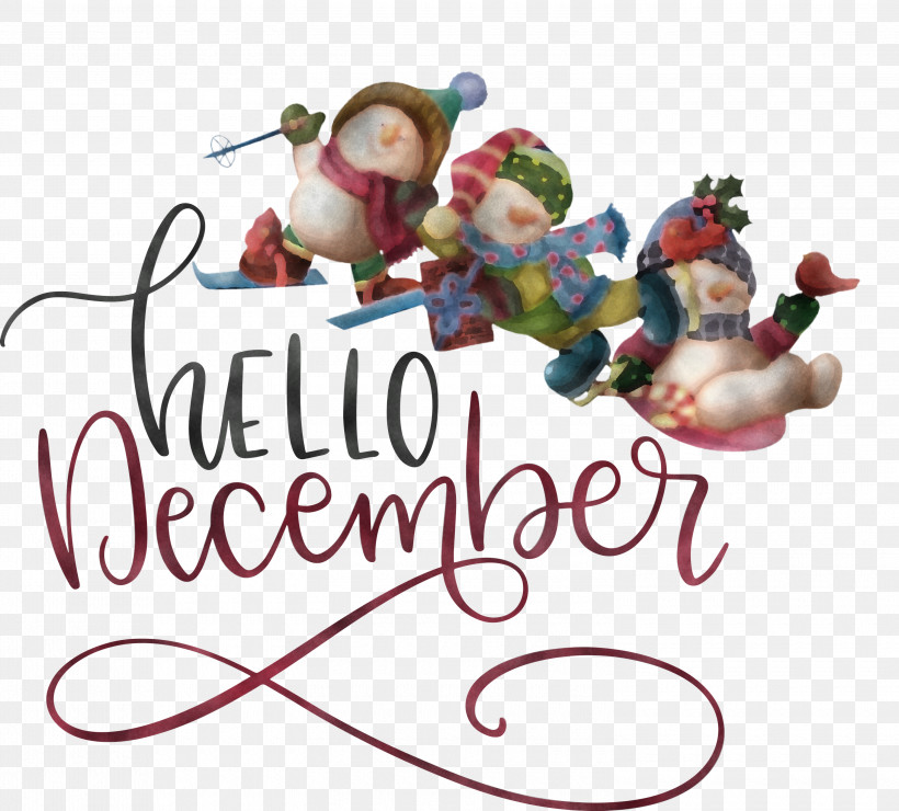 Hello December Winter December, PNG, 3000x2709px, Hello December, Christmas Day, Christmas Ornament, Christmas Tree, December Download Free