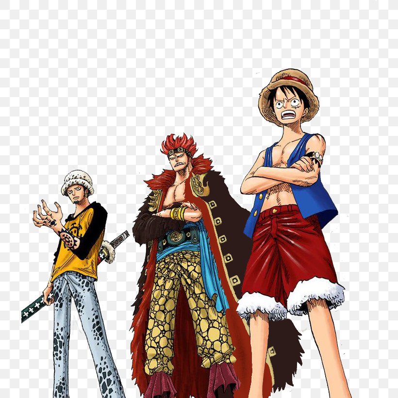 One Piece Monkey D. Luffy, Trafalgar Law, and Eustass Kid Nyanto