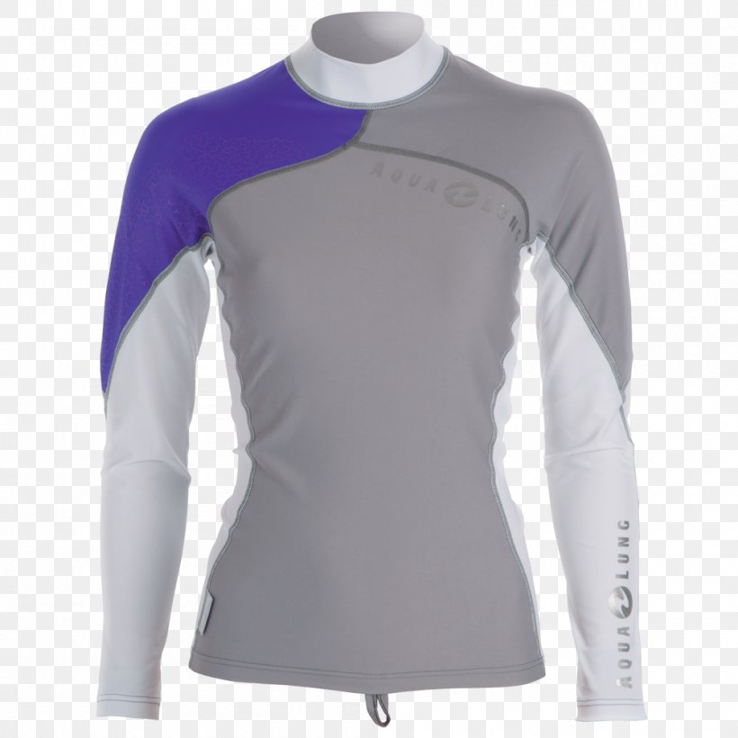 Rash Guard Scuba Diving Scuba Set Wetsuit T-shirt, PNG, 1000x1000px, Rash Guard, Active Shirt, Aqua Lungla Spirotechnique, Aqualung, Clothing Download Free