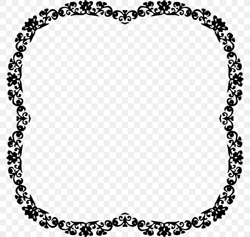 Picture Frames Clip Art, PNG, 778x778px, Picture Frames, Black, Black And White, Body Jewelry, Chain Download Free