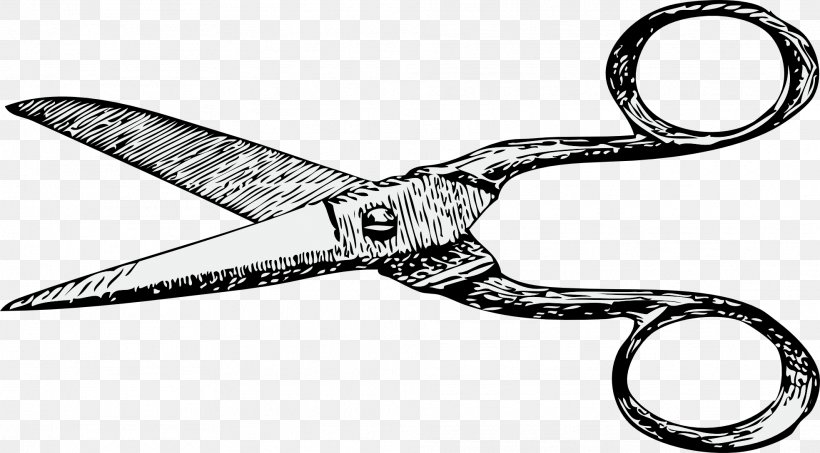 Scissors Black And White Clip Art, PNG, 1969x1089px, Scissors, Black And White, Drawing, Fashion Accessory, Free Content Download Free