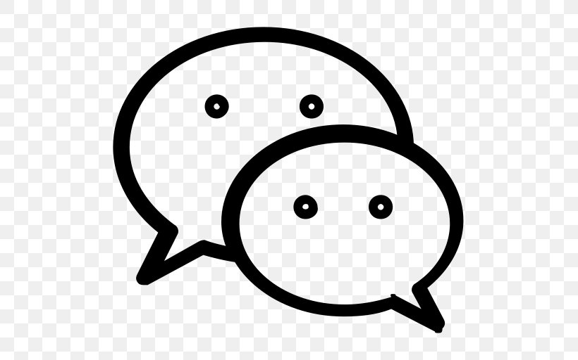 WeChat Social Media Facebook Messenger, PNG, 512x512px, Wechat, Area, Black, Black And White, Conversational Commerce Download Free