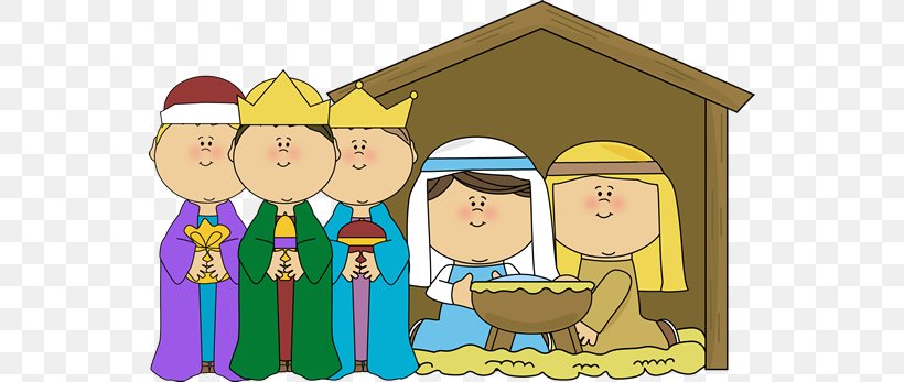 Nativity Scene Nativity Of Jesus Child Manger Clip Art, PNG, 550x347px, Nativity Scene, Area, Art, Biblical Magi, Cartoon Download Free