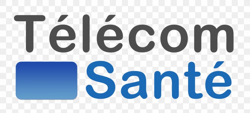 Télécom Santé Product Design Brand Logo Hospital, PNG, 2200x1000px, Brand, Area, Banner, Blue, Communication Download Free