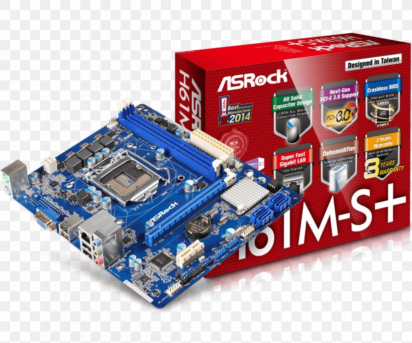Graphics Cards & Video Adapters Motherboard Intel ASRock H61M-S, PNG, 1200x1000px, Graphics Cards Video Adapters, Asrock, Central Processing Unit, Circuit Component, Computer Download Free