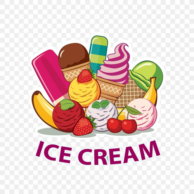 Ice Cream Cone Sundae Ice Cream Parlor, PNG, 1000x1000px, Ice Cream, Cream, Cuisine, Dessert, Fast Food Download Free