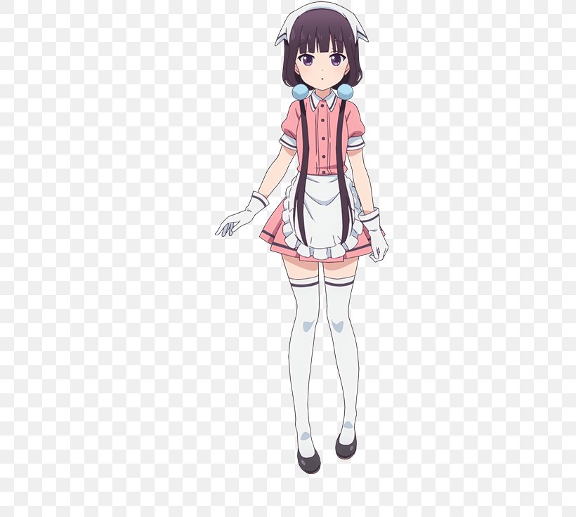 Blend S Cosplay Costume French Maid Wig, PNG, 394x736px, Watercolor, Cartoon, Flower, Frame, Heart Download Free