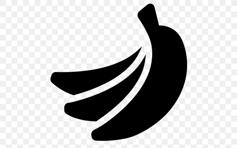 Banana Clip Art, PNG, 512x512px, Banana, Black And White, Food, Fruit, Monochrome Download Free
