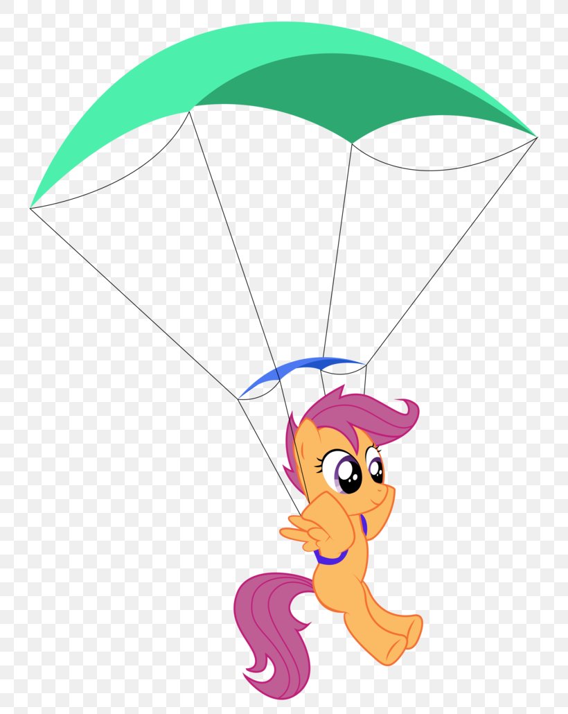 Pony Scootaloo Rainbow Dash Parachuting Parachute, PNG, 775x1030px, Pony, Area, Art, Cartoon, Drawing Download Free