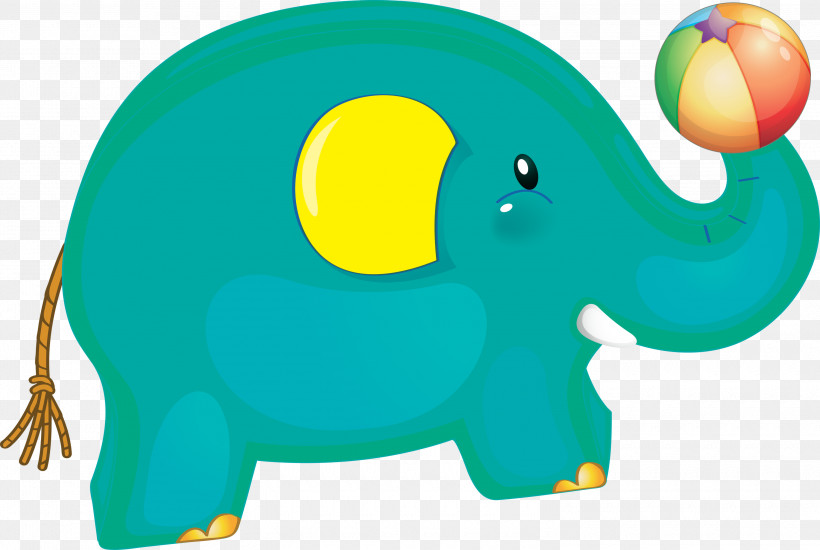 Indian Elephant, PNG, 3000x2015px, Indian Elephant, Animal Figurine, Biology, Elephant, Green Download Free