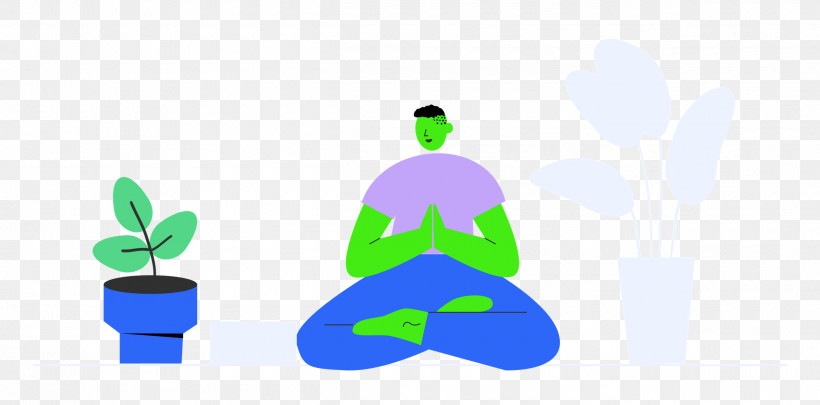 Meditating At Home Rest Relax, PNG, 2500x1235px, Rest, Behavior, Green, Human, Logo Download Free