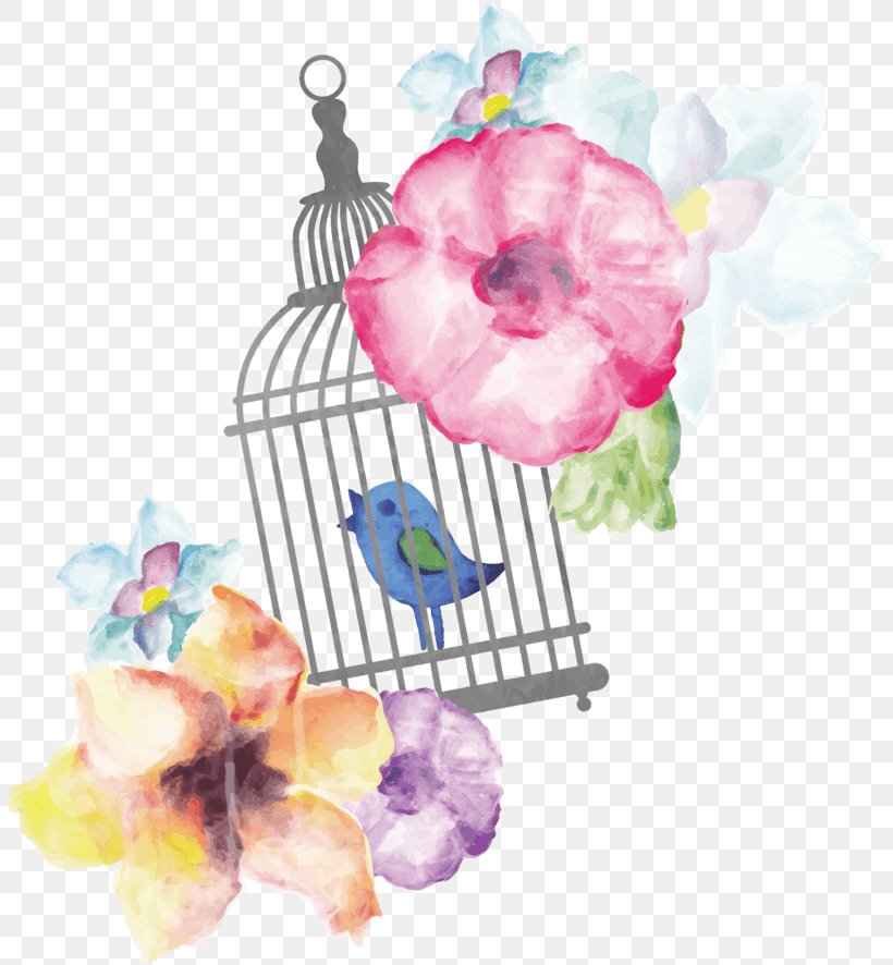 Floral Design Bird Image, PNG, 804x886px, Floral Design, Bird, Birdcage, Cage, Cut Flowers Download Free