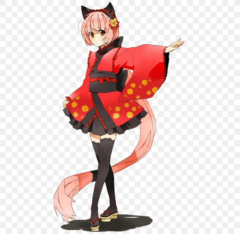 Hello Kitty Nekomura Iroha Hatsune Miku Vocaloid Costume, PNG, 464x800px, Watercolor, Cartoon, Flower, Frame, Heart Download Free