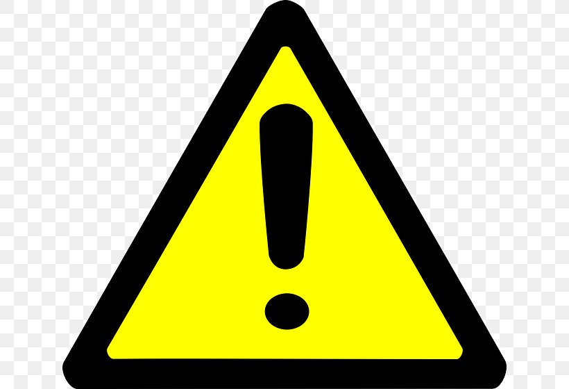 Warning Sign Safety Clip Art, PNG, 640x560px, Warning Sign, Advarselstrekant, Area, Exclamation Mark, Hazard Download Free