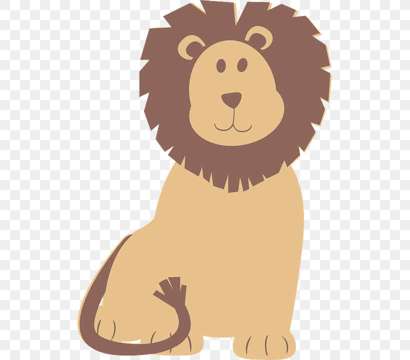 Lion Cartoon Brown Animal Figure Brown Bear, PNG, 509x720px, Lion, Animal Figure, Brown, Brown Bear, Cartoon Download Free