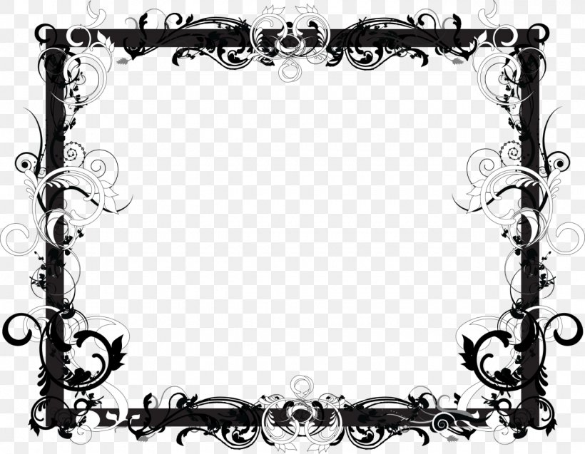Picture Frames Black And White Floral Design, PNG, 1280x995px, Picture Frames, Architecture, Art, Black And White, Border Download Free