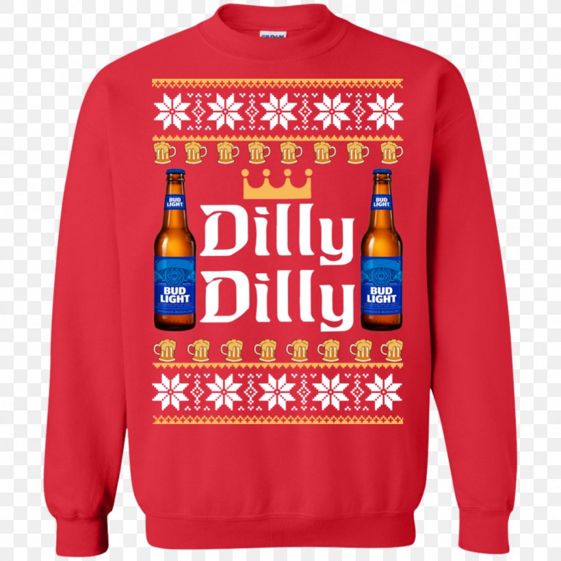 Christmas Jumper T-shirt Hoodie Budweiser Sweater, PNG, 1155x1155px, Christmas Jumper, Active Shirt, Beer, Bluza, Brand Download Free