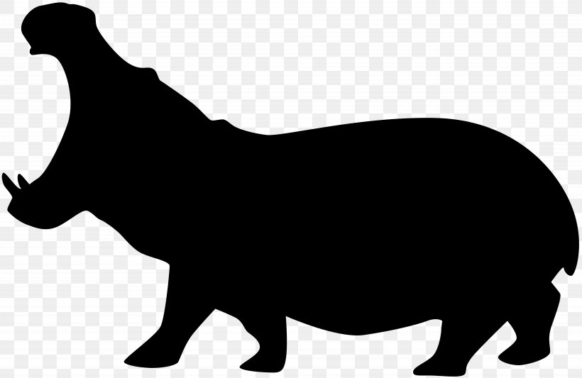 Dog Hippopotamus Clip Art, PNG, 8000x5201px, Hippopotamus, Animal, Bear, Black, Black And White Download Free