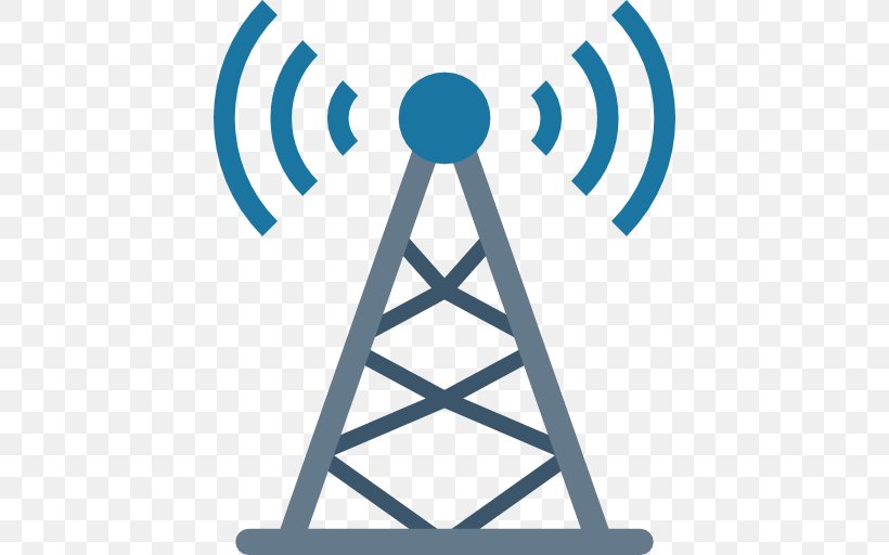 Telecommunications Tower Cell Site Clip Art, PNG, 512x512px, Telecommunications Tower, Area, Black And White, Broadcasting, Cell Site Download Free