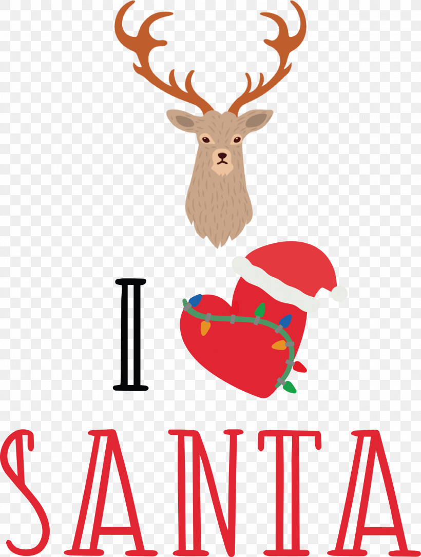 I Love Santa Santa Christmas, PNG, 2267x3000px, I Love Santa, Black, Black Screen Of Death, Christmas, Fine Arts Download Free