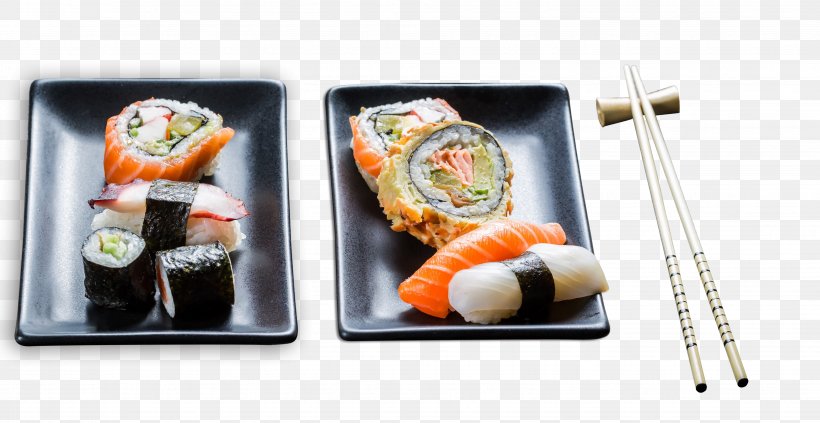 Sushi Japanese Cuisine Asian Cuisine California Roll Seafood, PNG, 3876x2000px, Sushi, Asian Cuisine, Asian Food, Bento, California Roll Download Free