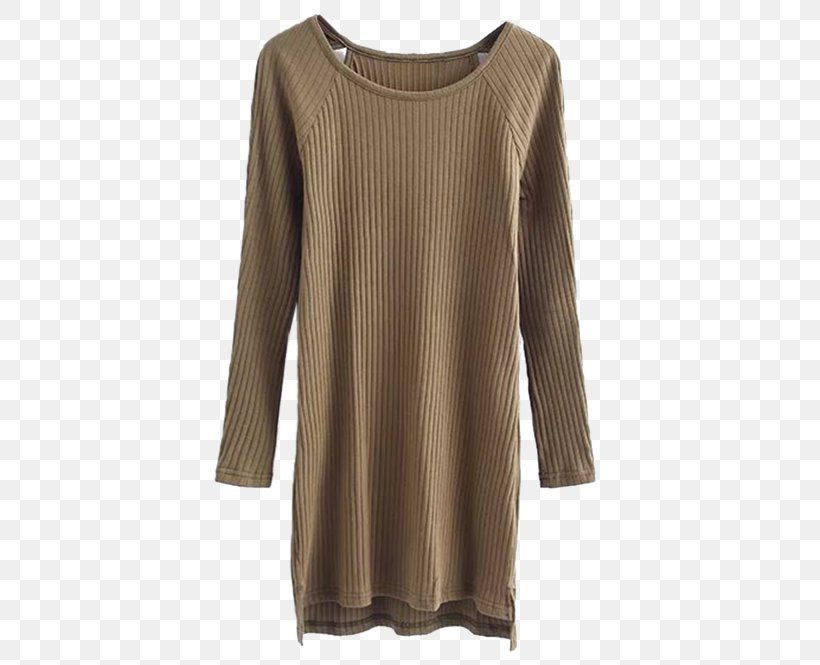 T-shirt Sleeve Sweater Dress Jacket, PNG, 500x665px, Tshirt, Beige, Clothing, Coat, Collar Download Free