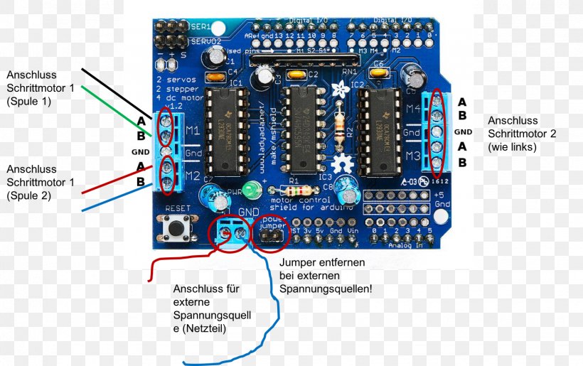 Arduino Motor Controller DC Motor Stepper Motor H Bridge, PNG, 1543x970px, Arduino, Adafruit Industries, Circuit Component, Circuit Diagram, Circuit Prototyping Download Free